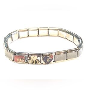 Italian Link Charm Bracelet Silver